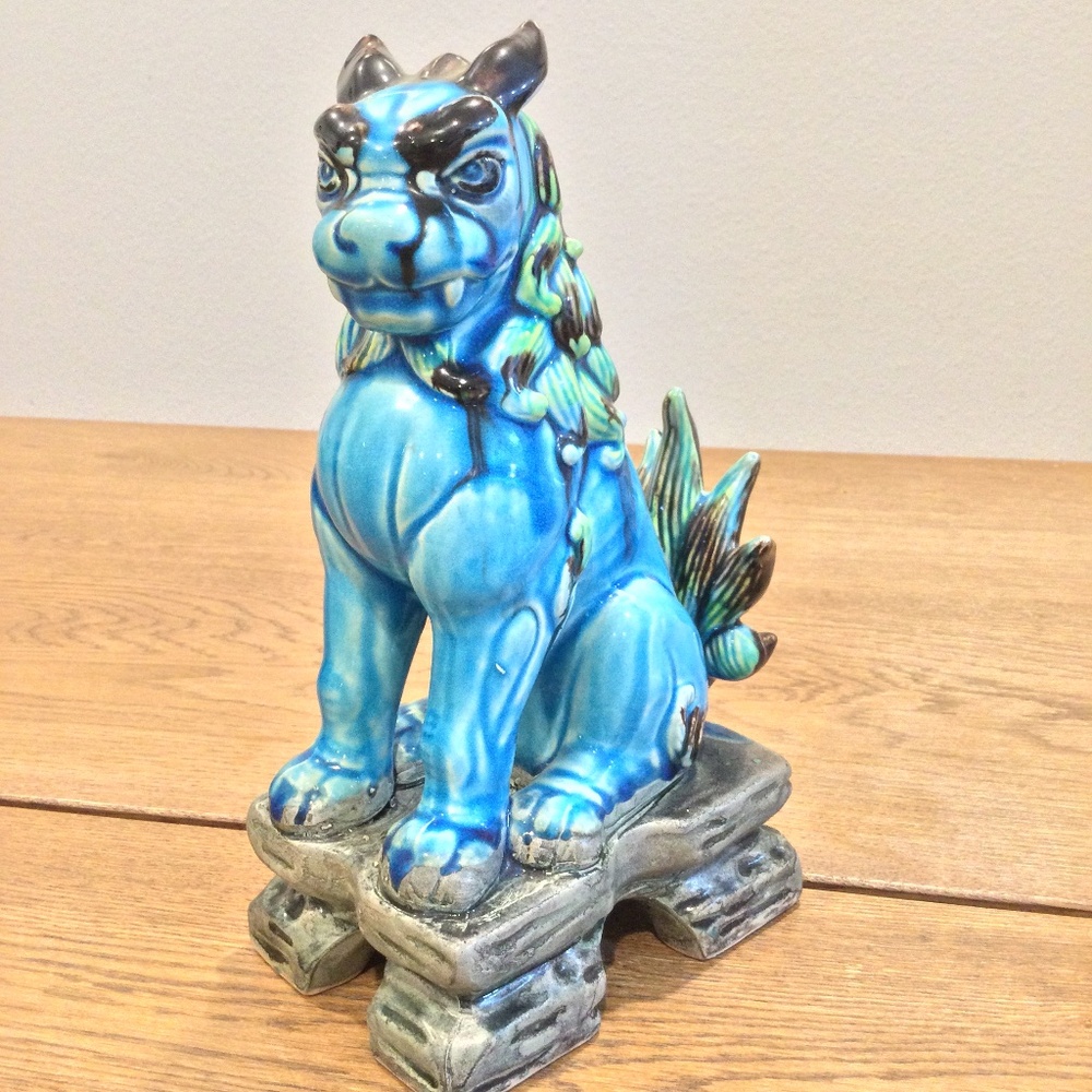 JAPANESE LION DOG VINTAGE CERAMIC MID CENTURY